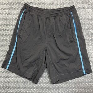 Lululemon Pace Breaker Shorts 9" Lined Gray Blue Men Medium Gym Athletic